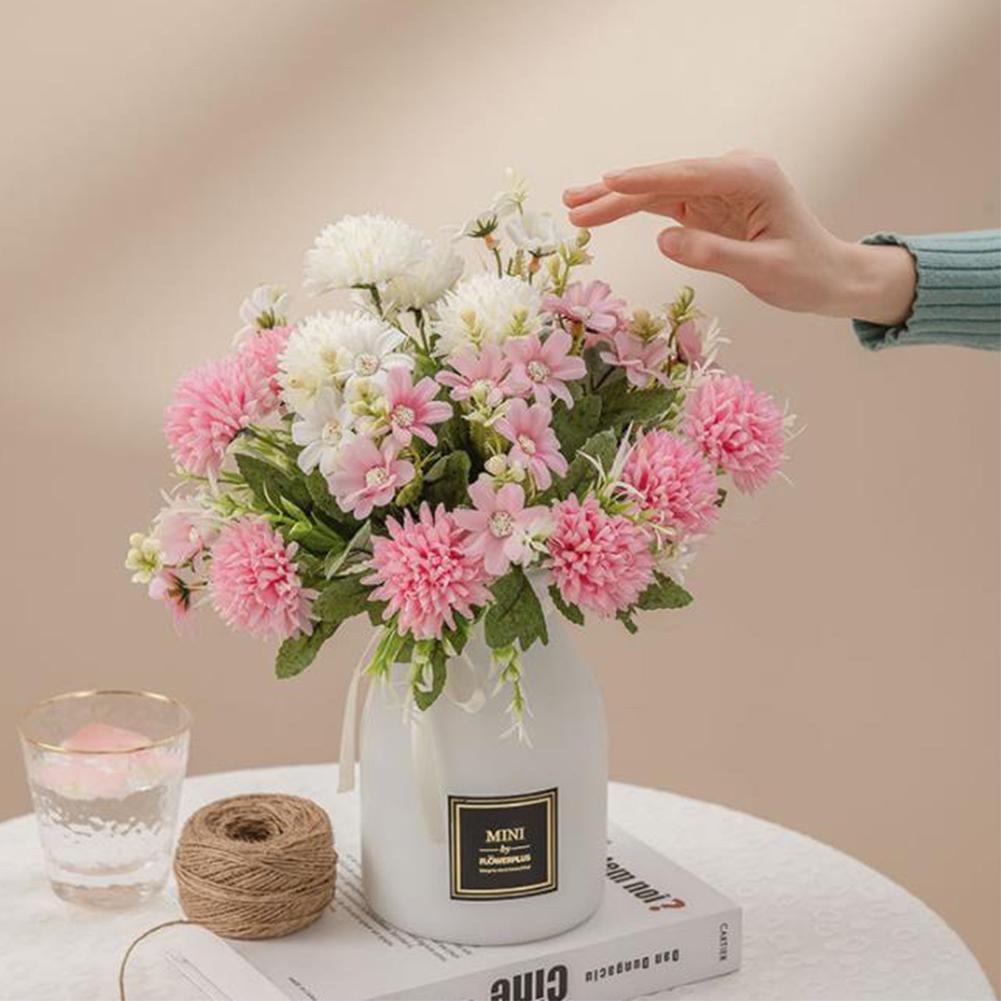 Simulation  Bouquet Ball Chrysanthemum Small Daisy Artificial Fake Flower For Home Wedding Party Table Decoration Photo Props
