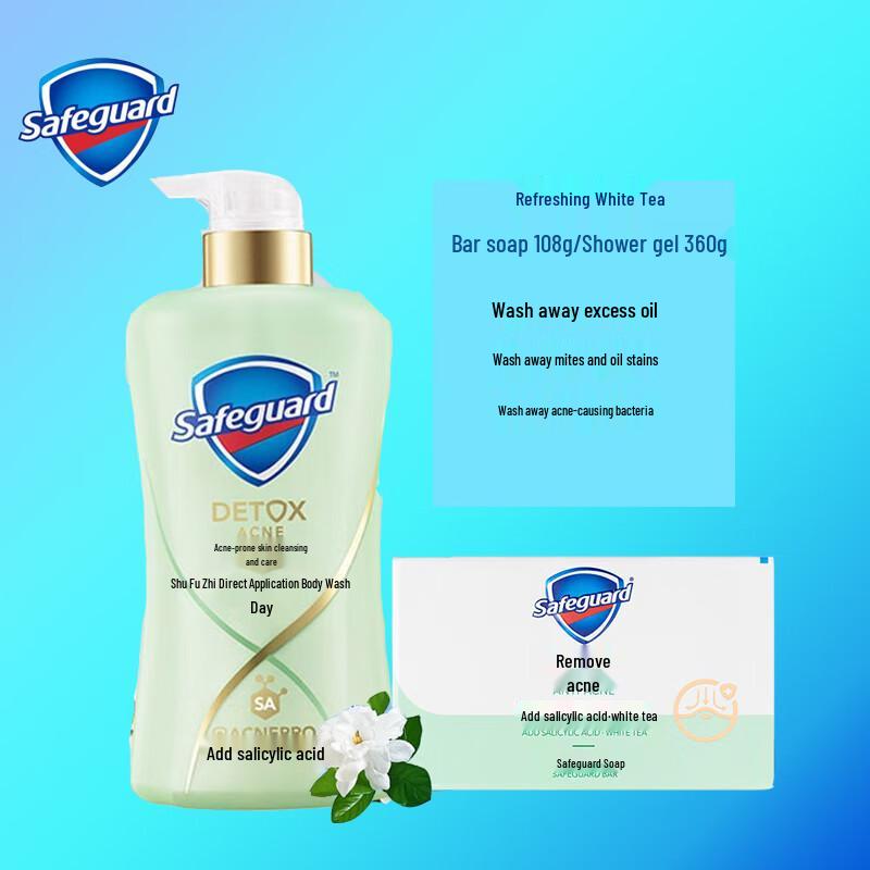 Safeguard White Tea Anti-Acne Shower Set
