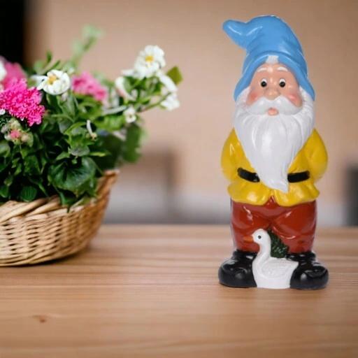 Gartenzwerg Gartendekoration Figur 30cm Blau