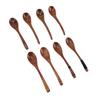 Wood Soup Spoons Japanese Style Wooden Spoon Set Kitchen Utensil for Eating Cooking Mixing Stirring Set 2