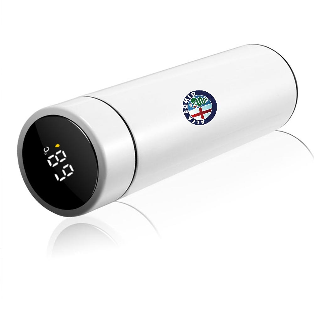 1pc Thermos Bottle Smart Cup With Temperature Display 304 Stainless Steel Vacuum Insulated Intelligent Cup For Alfa Romeo 159