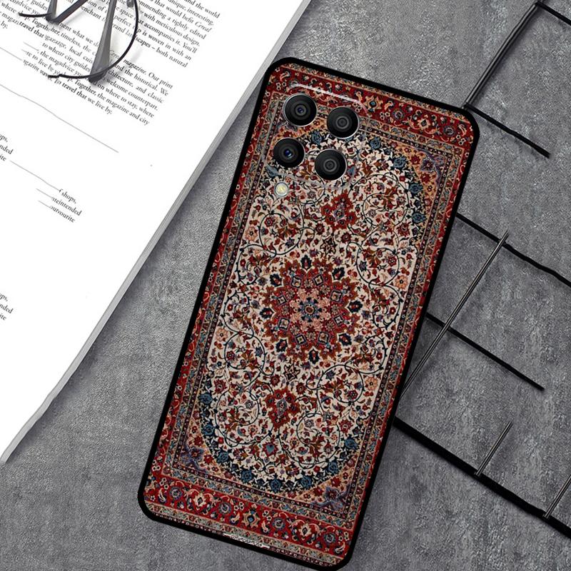 Persian Carpet Floral Pattern Case For Samsung Galaxy M55 M31 M13 M11 M12 M14 M15 M06 M16 M36 M56 M53 M32 M52 M35 M34 M54