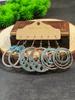 Vintage  Metal Dangle Drop Earrings Sets Bundles for Women Sundry Mixed Ethnic Boho Hanging Earring Set Zircon Accessories