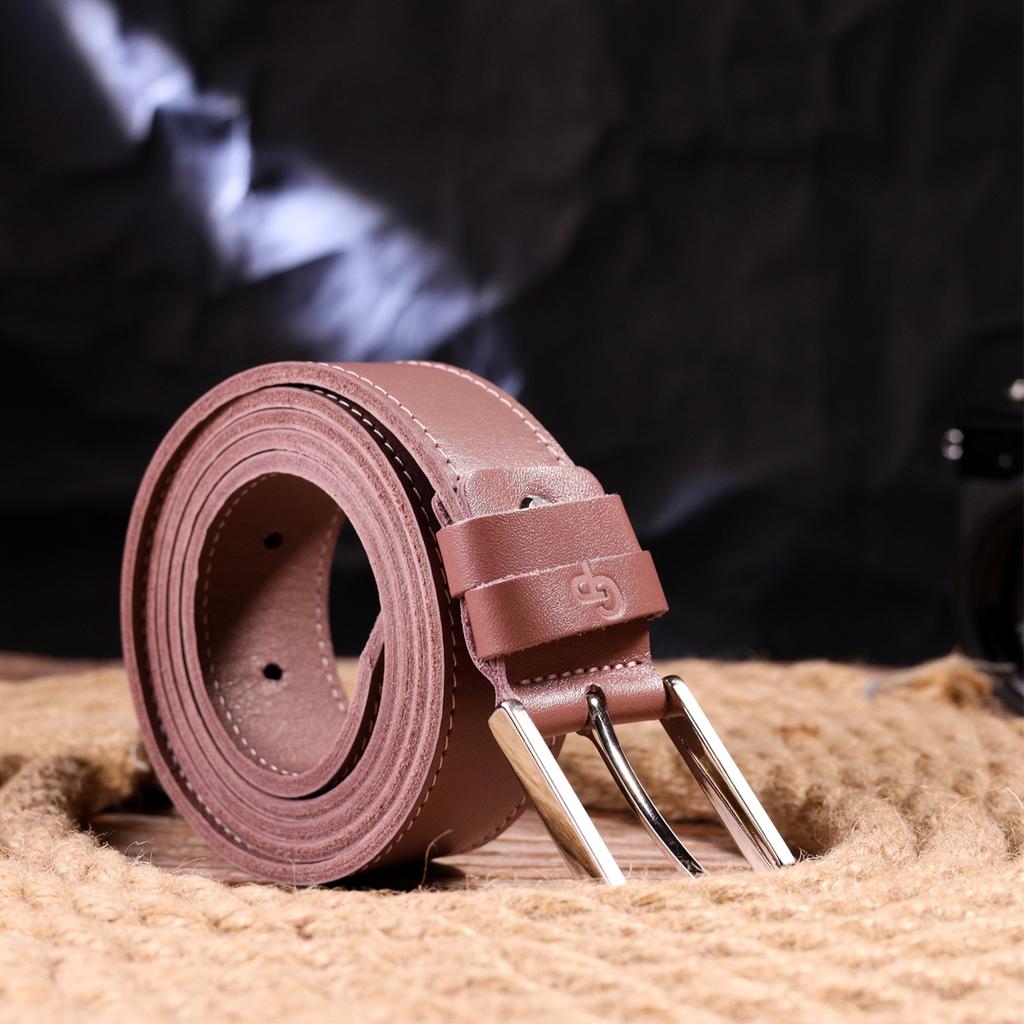 Интересный женский кожаный ремень GRANDE PELLE Leather Belt 21459 Розовый