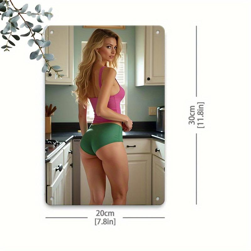 

Vintage Metal Wall Art Sexy Lady Decor - Multifunctional Iron Wall Decor for Kitchen Bedroom Garden Bar Bathroom Party 20x30cm（7.8x11.8inch）