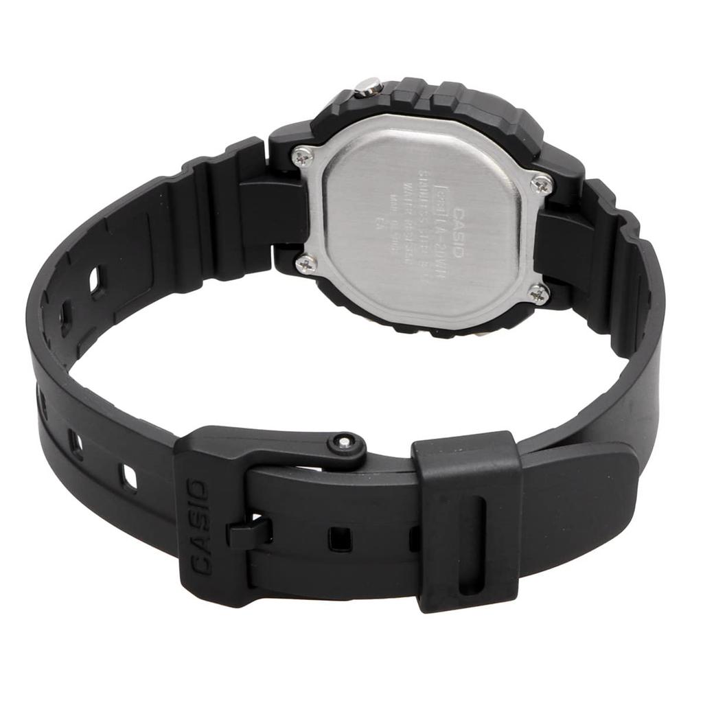 Casio Digital Watch LA-20WH-1C for Women and Girls, Black, Overseas Model [Parallel Import]