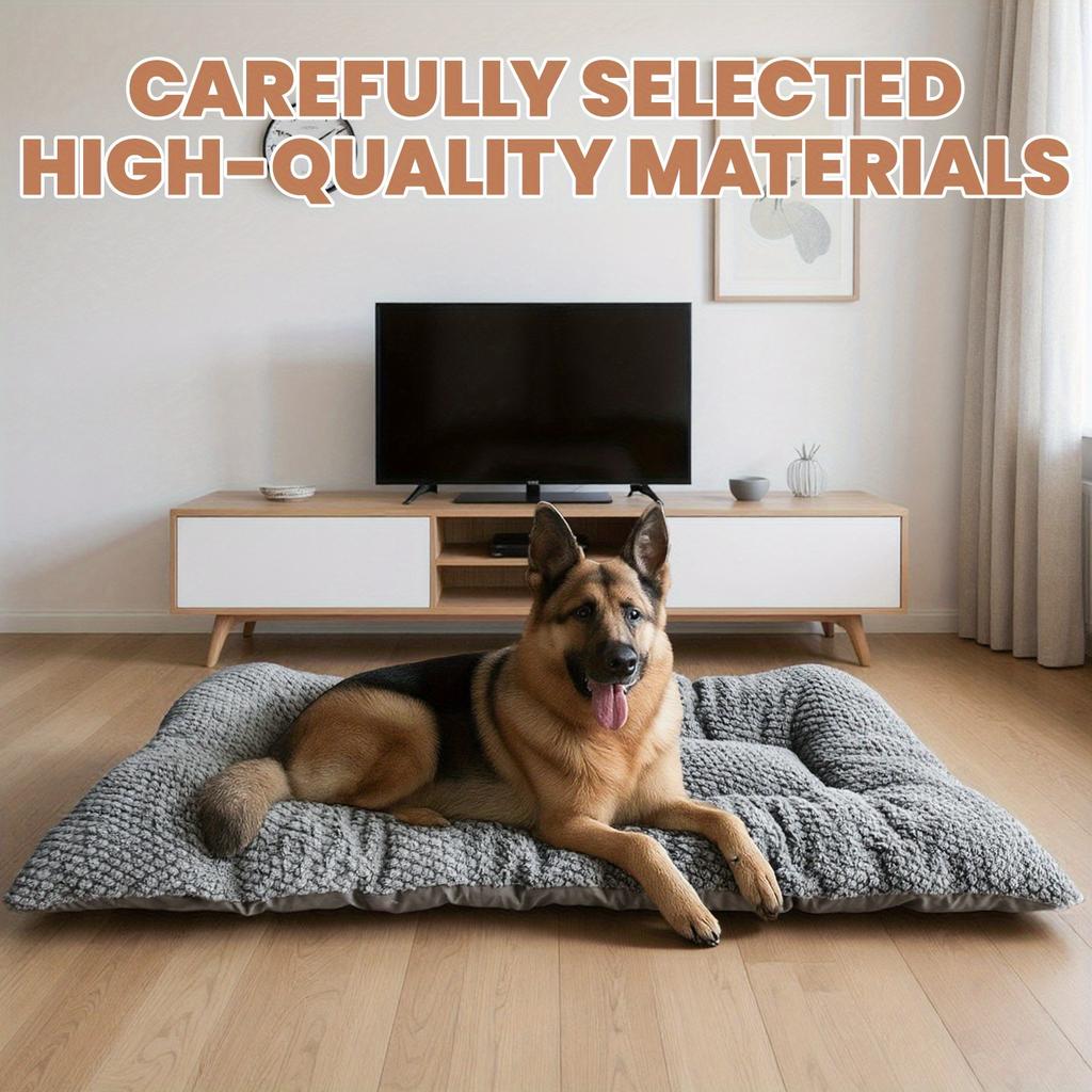Extra Large Dog Pet Beds Plush Dog Bed Sofa Mat Thickened Super Soft Polyester Pet Mat Dog Crate Mat Bed For Large Bed