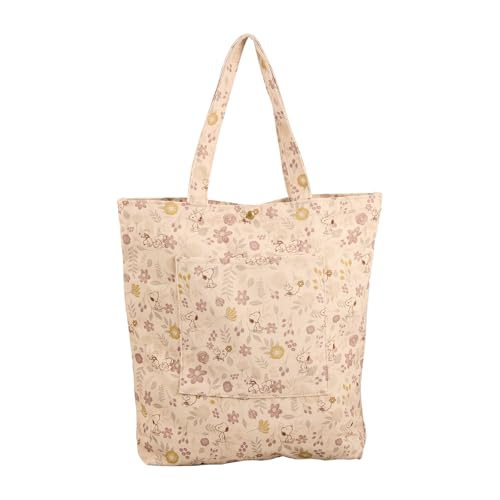 Hapitas Snoopy Natural Flower Garden Tote Bag 6086 PN144