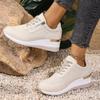 Fashion Lightweight Wedge Sports Shoes for Women 2025 Autumn Fashion Platform Sneakers Woman Non Slip Lace Up Comfortable Walking Shoes