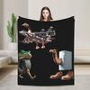 Italian Brainrot una coperta brainrot a maglia in flanella super morbida per esterni, viaggi, camera da letto, piumino