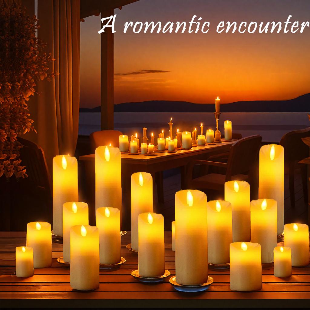 10-160 szt. Migoczące Świece Dekoracyjne na Ślub Urodziny Bezpłomieniowe Świece Koncertowe Świece LED Zasilane Bateriami Elektroniczne Świece