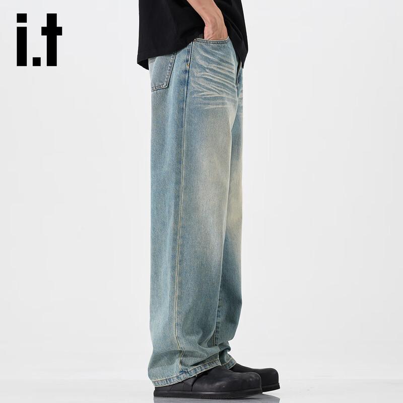 Izzue IT Men's American Retro Straight-Leg Jeans