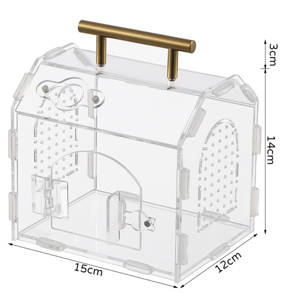 Reptile Terrarium Acrylic Portable Portable Small Reptile Breeding Box Spider Tortoise Snail Terrarium Reptiles Pet House Cage