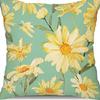 Small Daisy Flower Pillowcase New Striped Linen Home Fabric Sofa Pillowcase Light Luxury