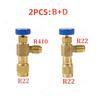 Refrigeration Charging Air Conditioning Adapter For R410A R22 1/4" Liquid Safety Valve Hose R22 Copper Adapter Hand Tool
