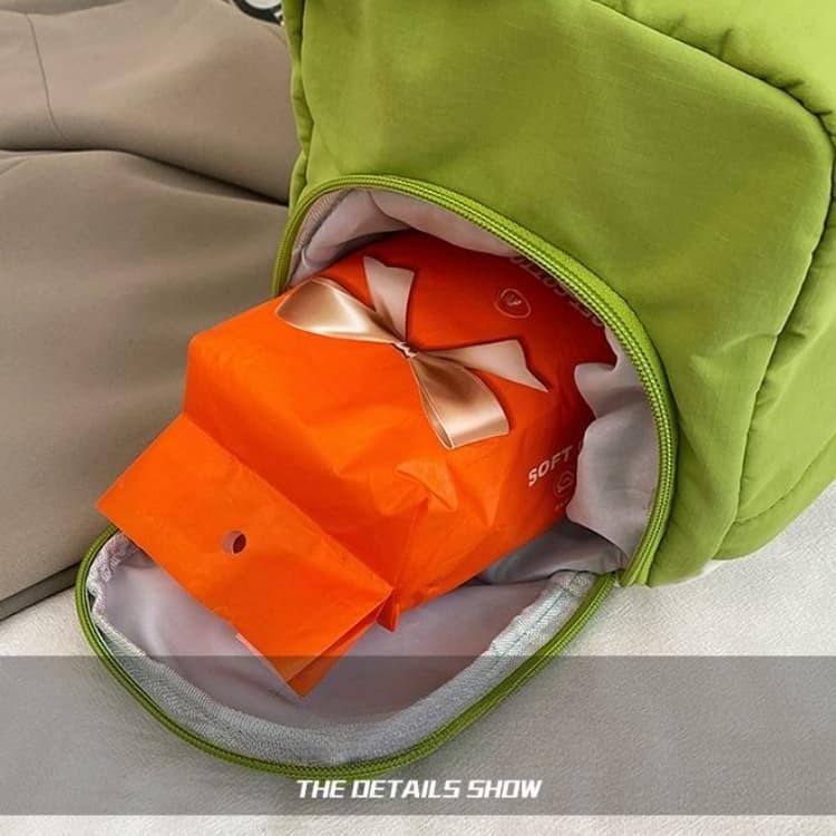 Color-blocked wet and dry separation gym bag travel bag
