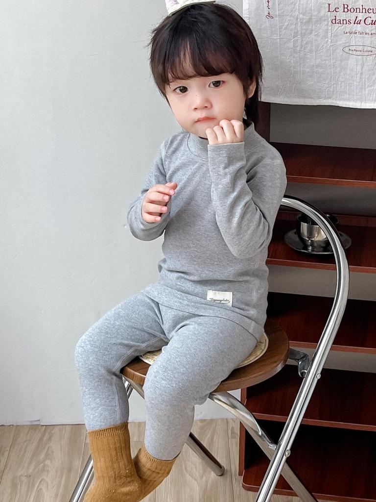 25 Styles Kids' Cotton Turtleneck Thermal Underwear Set for Fall/Winter - Boys & Girls