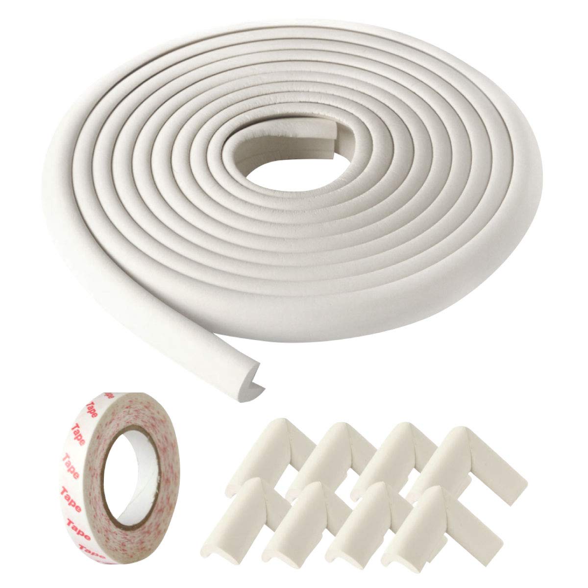 

Shiawase Warehouse Corner Guard 8 Corner Tape Baby Head Injury Prevents Baby Safety Goods Cushion, 5m, Guards, Double-Sided Set, Guard, Prevention, белый