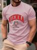 Vienna Austria Letter Local Printing Men TShirt Cotton Summer Soft Oversized Tops ONeck Short Sleeve T Shirt Casual Clothes