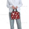 Westies Polka Dot Cartoon Pattern Insulated Lunch Bag Leakproof West Highland White Terrier Dog Thermal Cooler Lunch Tote Kids