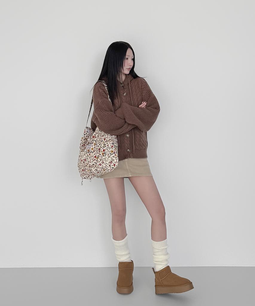 Atil Studio All-Season Oxford Graphic Shoulder Bag _ [Honey Floral]