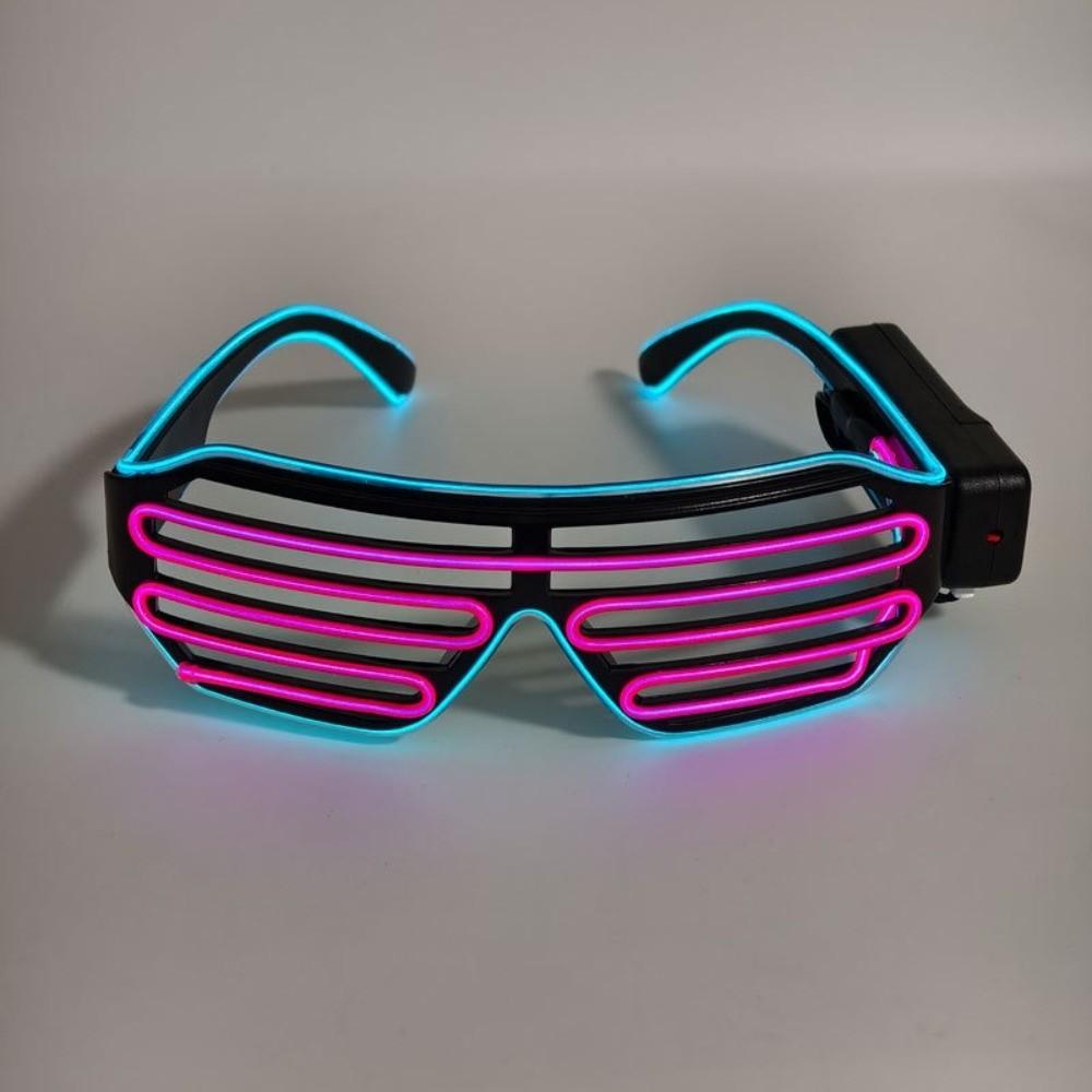Bezdrátové LED svítící brýle Dvojité barvy Cool svítící brýle Svítící ve tmě Barevné neonové brýle Halloweenské kostýmy