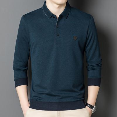 Herbst Neue Herren-T-Shirts für Junge und Mittelalte Polo Unterziehshirts Herren Business-Oberteile