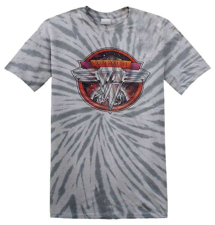 VAN HALEN - Grey Dip-Dye Chrome Logo T-Shirt S