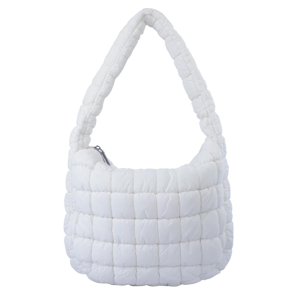 Quilted Cloud Bag Folded Bubble Cotton Rhombus Portable Underarm Bag Premium Personality Design Fashion Shoulder Bag