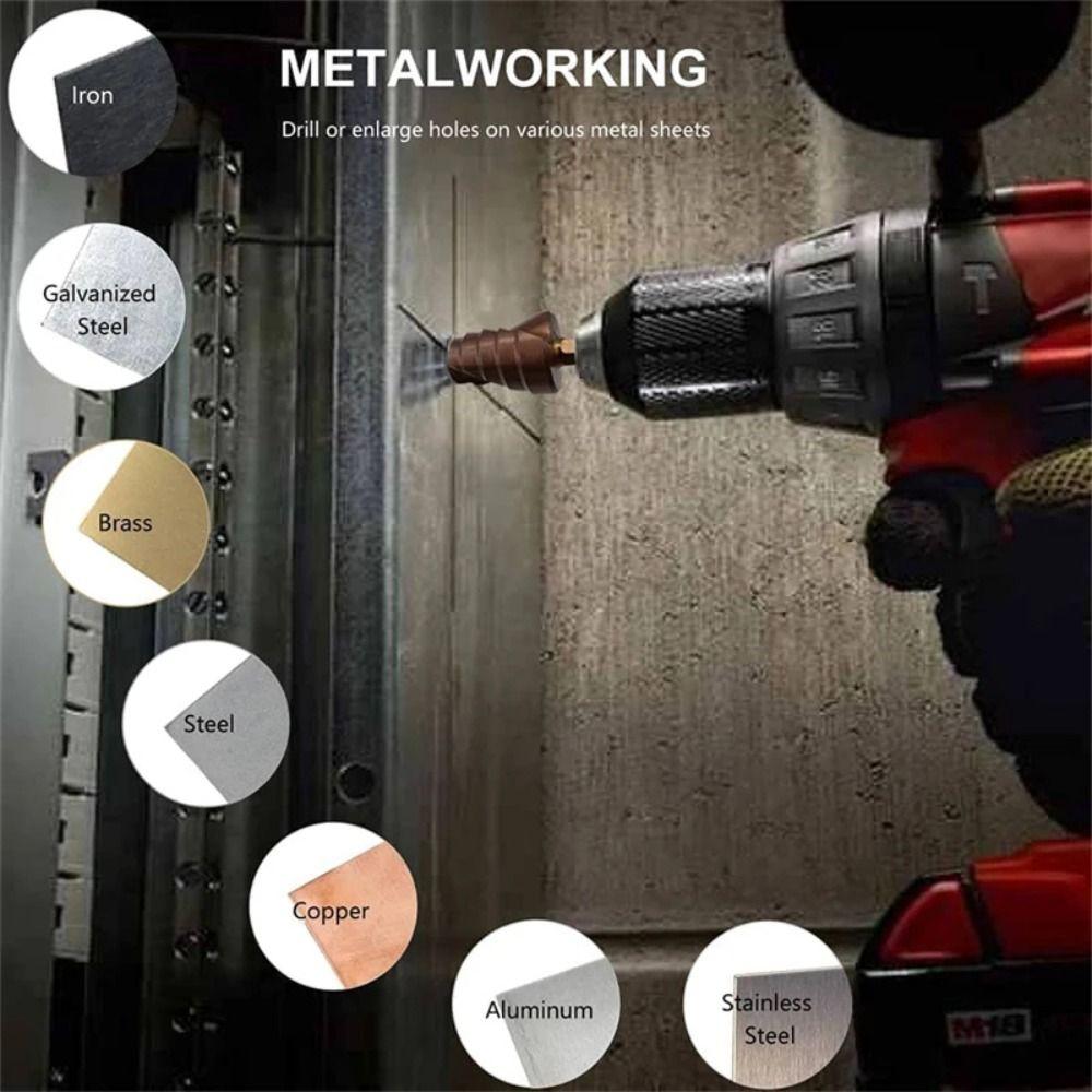 Multiple Hole Drill Perforator M35 5% Cobalt Stepped Drill Bits Stainless Steel Metal