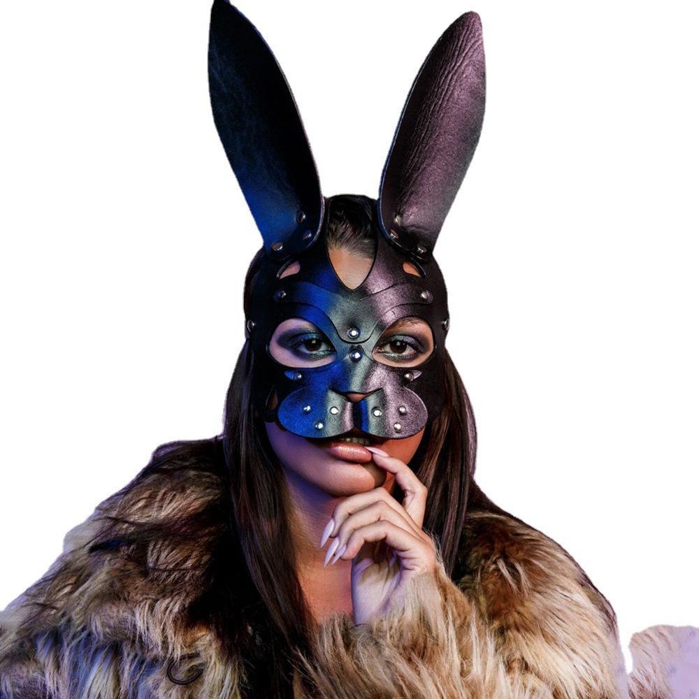 Meier New arrivalstylish eye mask leather mask bunny girl halloween mask party белый