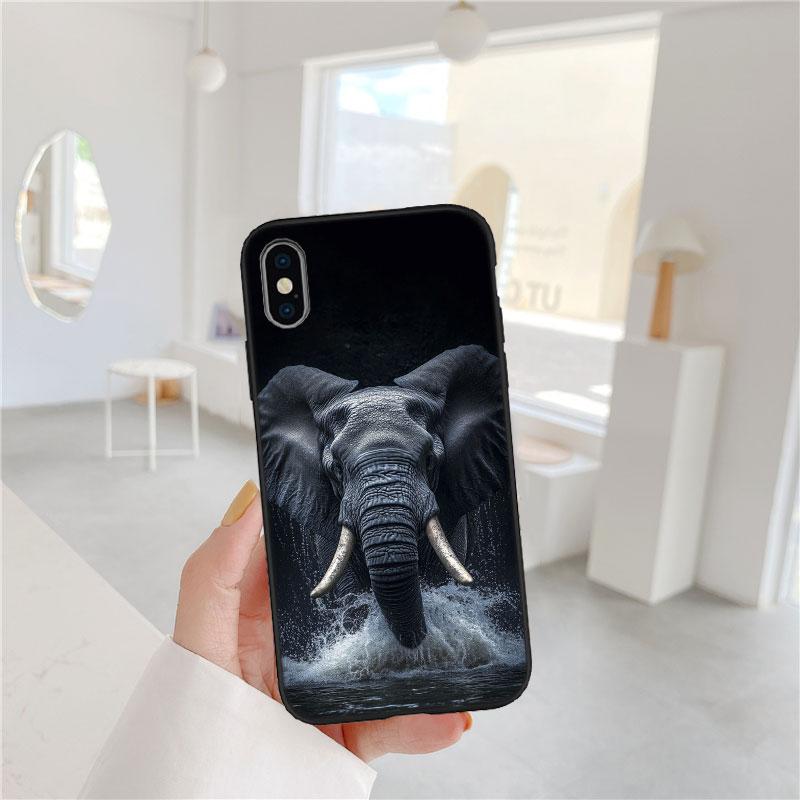 CJ5 Animal Elephant Soft Shell Phone Case for iPhone SE X XS XR 11 16E 17 Pro Max Air 8 7 6 6s Plus