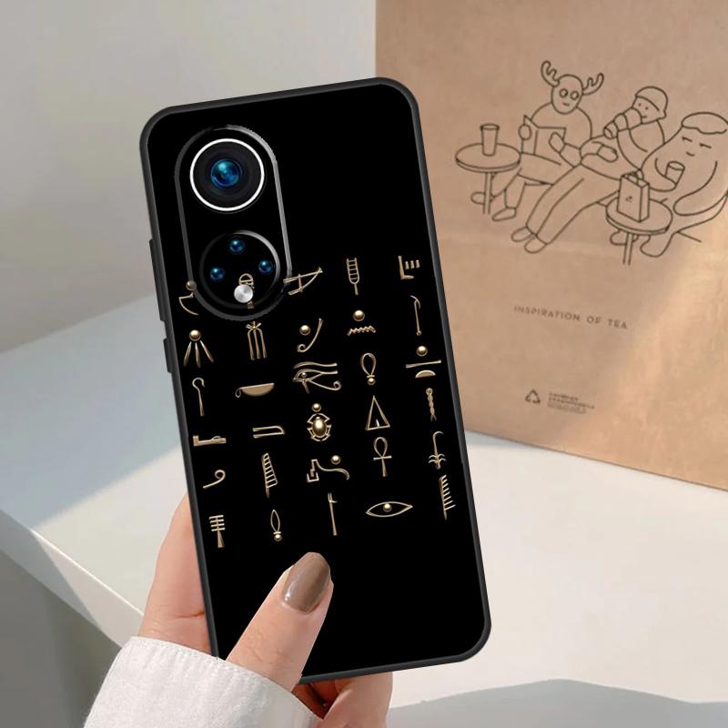 Egyptian Hieroglyphics Symbols For Honor Magic 8 7 6 5 Pro Case For Honor X9d X9c X9b X9a X8c X8b Win 200 400 50 70 90 Lite