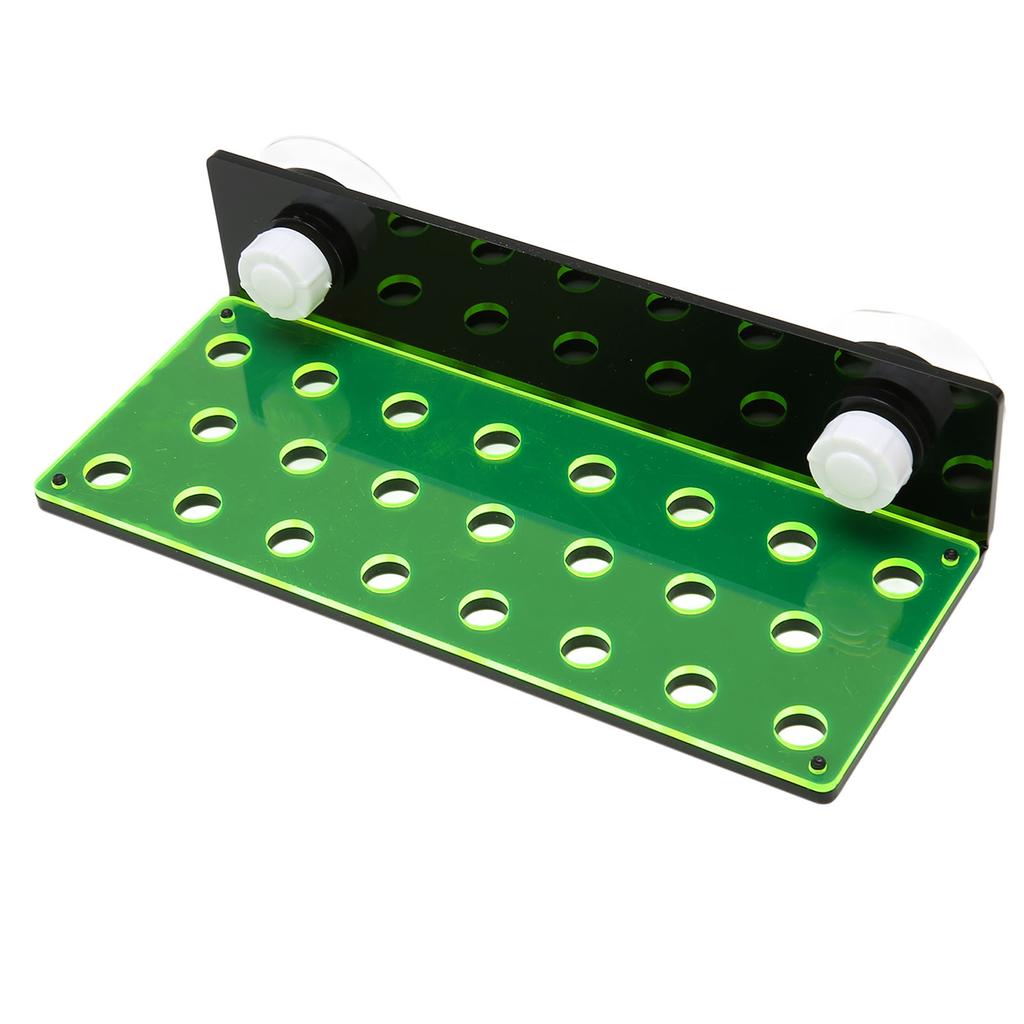 Coral Frag Rack Fluorescent Green 23 Plug Holes Suction Cup Fixing Acrylic Coral Holder for