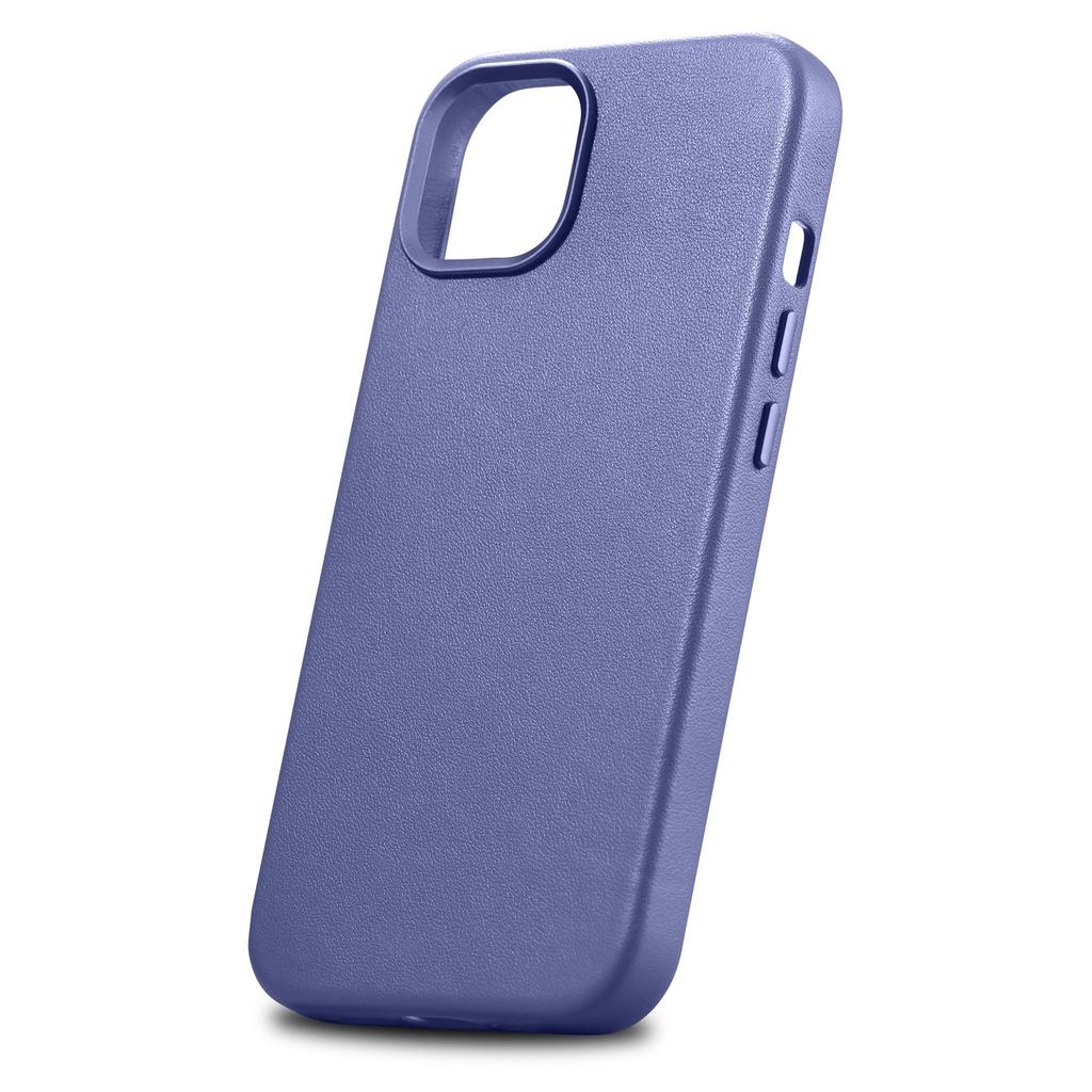 Genuine leather case for iPhone 14 Plus MagSafe Case Leather light purple