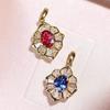 Inlaid Zircon Necklace Women, Geometric Begonia Pendant, Light Luxury Premium Neck Chain