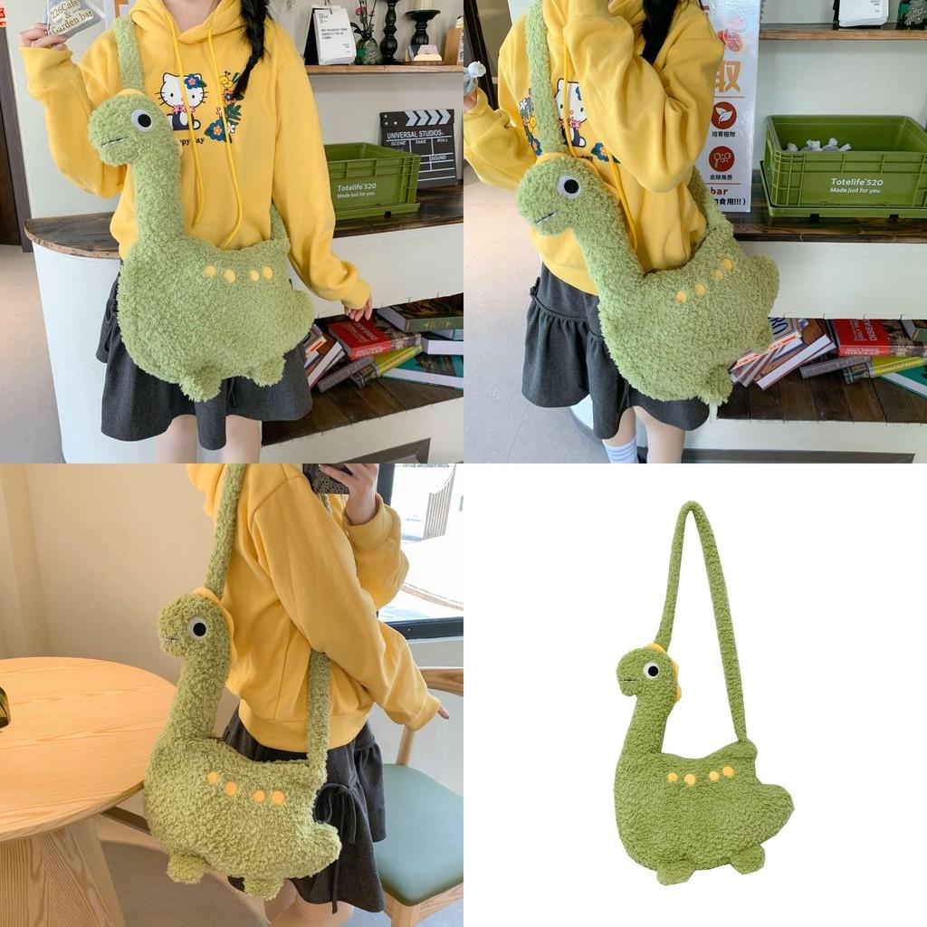Dinosaur Plush Toy Shoulder Bag For Kids Casual Use With Polyester Material And Soft Design