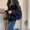 Cotton-padded Jacket Women's Short Loose Large Size Cotton-padded Jacket Fashion Hooded All-match Thin Padded Jacket Trend