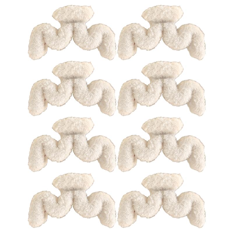 Oversized Plush Hair Clip Women Autumn Winter Wavy Hair Shark Clip Elegant Hair Accessories