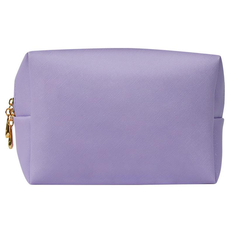 Cosmetic Bag Women Popular Product Pu Hand-Held Portable Square Waterproof Zipper Cute Travel Makeup Skincare Bag