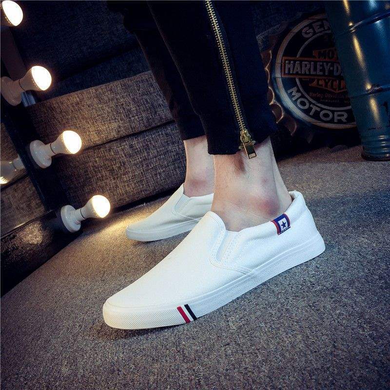 Lazy Shoes Flat Shoes Canvas Shoes Board Shoes One Pedal Single Shoes Spring Tide
