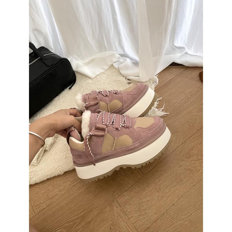 Henan Sangpo Snow Boots Winter New Mel Women's Thick-soled Fur Integrated Warm Cowhide Casual Shoes Snow Shoes