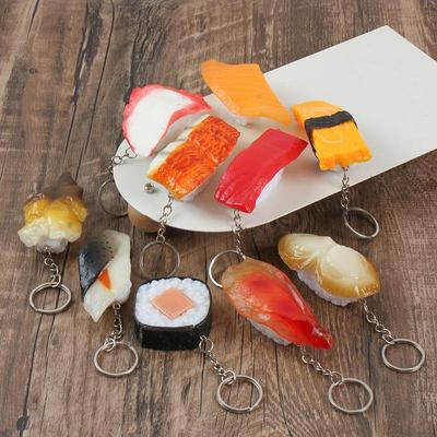 Brelok z zawieszką w kształcie sushi: Rekwizyt do ekspozycji kuchni japońskiej