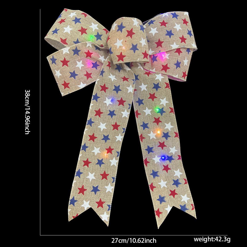 Nouveau Kit de Bricolage Nœud Lumineux pour Décorations de Noël avec Options de Tissu en Forme d'Étoile