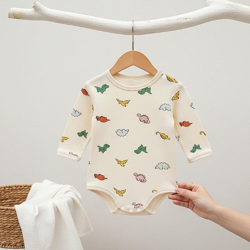 Baby Cotton Long Sleeve Cartoon Romper Infant Crawling Suit