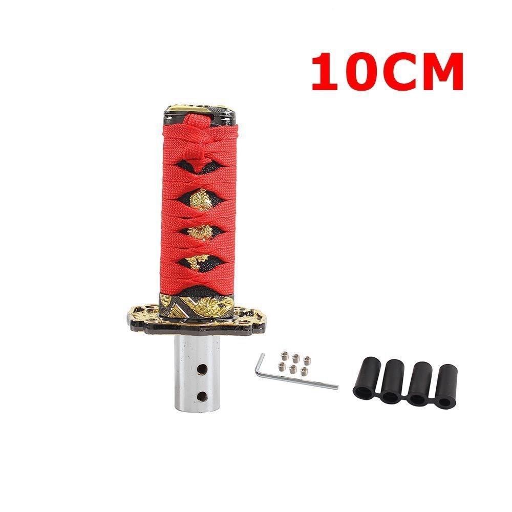 100/150/200mm JDM Katana Schaltknauf Samurai Schwert Schalthebelknauf mit 4 Adaptern Universell passend für die meisten manuellen und automatischen Autos