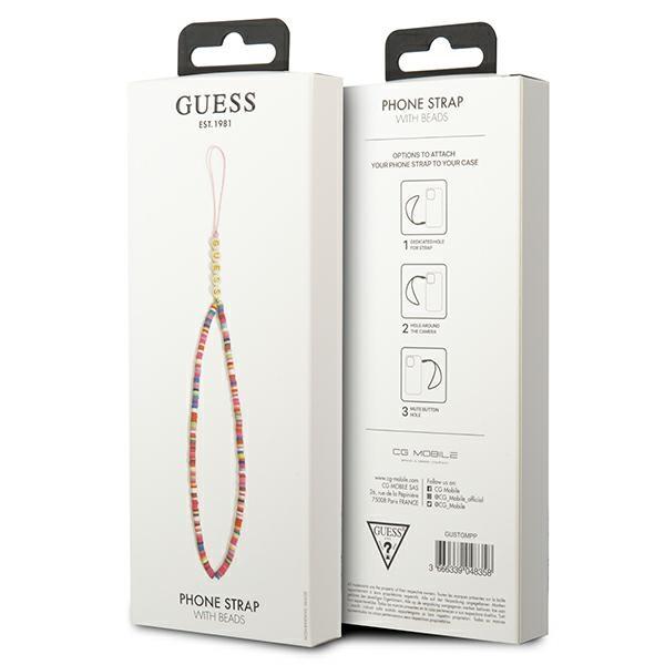 Zawieszka do telefonu Guess Wielokolorowa Różowa Heishi Beads