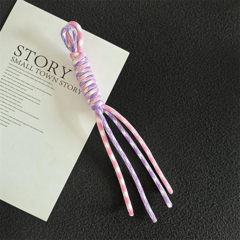 Creative Anti-Lost Knot Nylon Rope Keyring Colorful Braided Lanyard Keychain For Car Backpack Pendant Accessories Gift