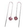 Purple Gold Color Gold Brushed Hollow Love Earphone Fashion Simple Temperament Rose Gold Plated Ear Jewelry