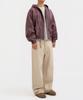 Underoff Crop Hooded Zip-Up Work Jacket Brown